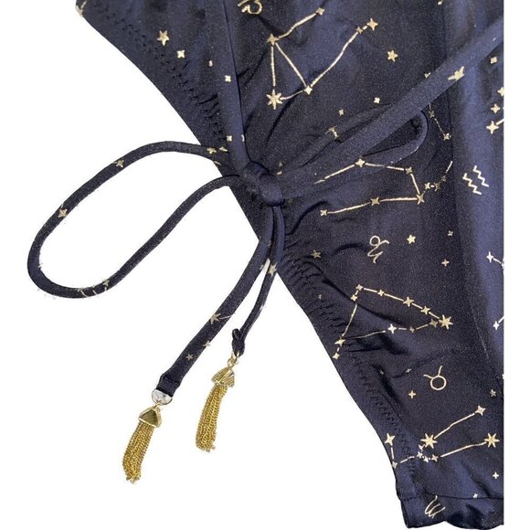 Sunshine 79 Womens Black and Gold Constellation Bathing Suit US Size 4 NWT - Picture 2 of 4